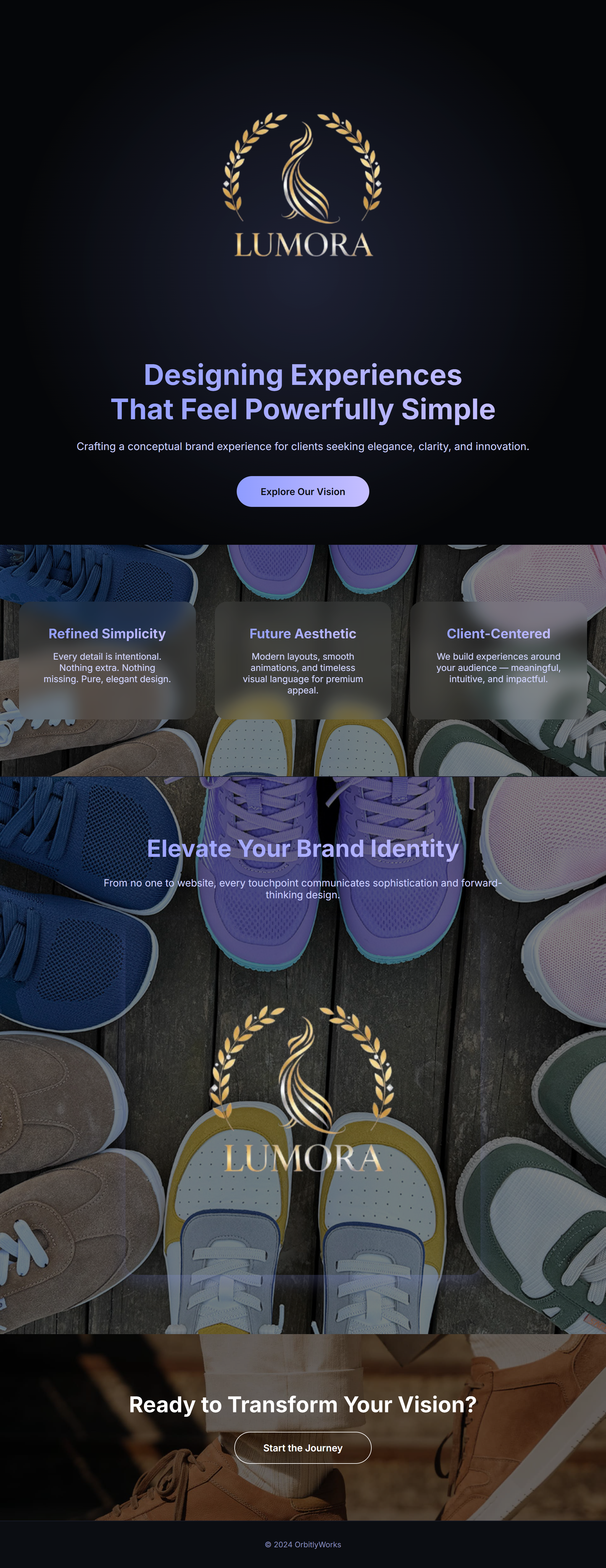 Modern landing page design by OrbitlyWorks